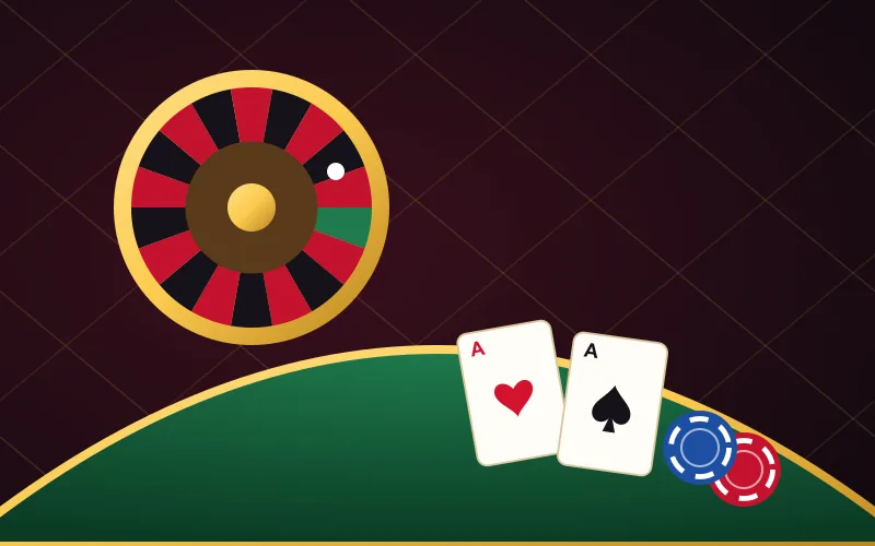 Book of Bet live tables with roulette and playing cards on green felt